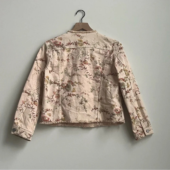 La Vie Rebecca Taylor Belle Bouquet Jean Denim Jacket Floral Size Small - Picture 14 of 16